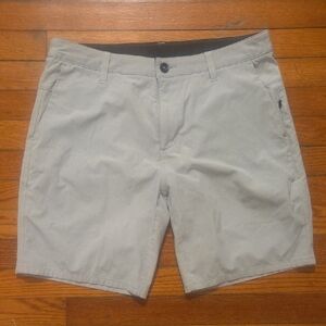 Vuori Light Gray Flat Front Shorts
